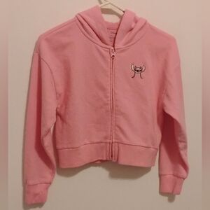 GAP Kids x Disney Angel (Lilo & Stitch) Pink Zip-Up Hoodie — Size L (10)
